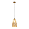 Hello Honey® Antiqued Mirrored Mercury Glass Pendant with Gold Diamond Framework Design